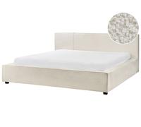 Boucle EU Super King Size Bed Off-White MIRANDE