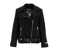 Bouclé Jacket with Off-Center Zip M