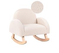 Beliani Kids Rocking Chair Hug Boucle Light Beige