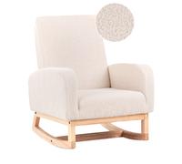 Beliani Kids Rocking Chair Norby Boucle Light Beige