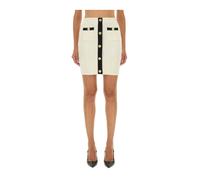 Boucle Knit Mini Skirt - female - Self Portrait - Short Skirts - White - S - Skirts S