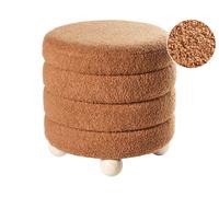 Boucle Pouffe Golden Brown CHILLY