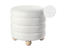 Boucle Pouffe Off-White CHILLY