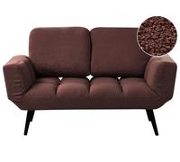 Boucle Sofa Bed Brown BREKKE