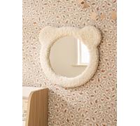 Bouclé teddy bear mirror ecru
