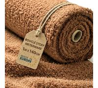 Bouclé Upholstery Fabric 1 m x 140 cm - Fabric by the Metre for Sofas, Fabric for Sofas, Fabric for Sofas Sold by the Metre, Ideal for Cushions, Oeko Tex Pumpkin Cover