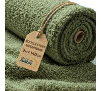 Bouclé Upholstery Fabric 2 M x 140 cm - Fabric by the Metre for Sofas Chair Fabric Fabric by the Metre for Sofas Home Decor Teddy Ideal for Cushions Oeko Tex Olive Grey