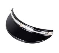 Bouclier de visière de chapeaux de moto - Helmet visière de Conception à Trois Clips - Bouclier de casques de Style Vintage Vue Claire Installation facile