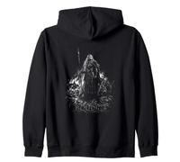 Boudica Celtic Fighter Warrior Battle Flames Zip Hoodie