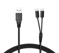 Bouge 4.92 FT 2-in-1 USB Charger Cable Compatible with Wopigh/WHATOOK/Miaton Electric Hand Warmers for Multper/Netraty Warmer Electric Heating Socks Replacement Charging Adapter Cord