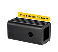 BougeRV 2 inches to 1-1/4 inches Trailer Hitch Adapter 2 inches to 1.25 inches Hitch Adapter Insert Sleeve Receiver Converter for Bike Rack and Cargo Carriers
