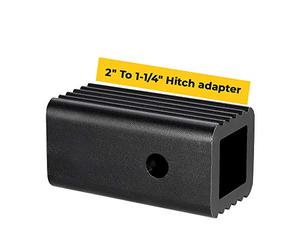BougeRV 2 inches to 1-1/4 inches Trailer Hitch Adapter 2 inches to 1.25 inches Hitch Adapter Insert Sleeve Receiver Converter for Bike Rack and Cargo Carriers