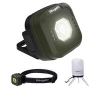 BougeRV AL05 Head Torch Rechargeable, 600 Lumens LED Headlamp, Magnetic Headlight, Flashlight, 5 Modes, 180° Adjustable Camping Light with Stand & Lampshade for Camping, Running, Hiking, Emergency