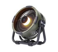 BougeRV Portable Fan Rechargeable, 20000mAh Battery Powered Fans with 4 Wind Speeds Hook Brighter Light LCD Display 270° Rotatable for Camping, Tent, Outdoors, Office, Travel, RV, Green