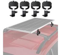 BougeRV Solar Panel Crab Mounting Kit for Cars with Cross Bars, Roof Rack Clamps Fits Most Luggage Rack Without Drilling, 100 to 200 Watt Solar Panel Mounting Brackets, Auto Off-Grid Solar Systems