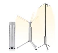 BougeRV T1 Telescopic Camping Light, 15600mAh Rechargeable Lantern, Portable Camping Lamp, 1000x3 Lumens Rotatable Work Light for Tent, Emergency, Outdoor, IPX5 Water Resistant, Silver(2026 New)