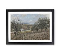 Bougival by Alfred Sisley Framed Print | A2 Black Framed Wall Art | Ready to Hang | Modern Nature Picture | Living Room Bedroom Lounge Office