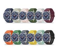 Bougraite 12 Pack Band Compatible with Samsung Galaxy Watch 8 Band 40mm 44mm/Galaxy Watch 8 Classic 46mm for Men Women, Soft Silicone Breathable Sport Replacement Strap, No Gap Design Wave Wristband