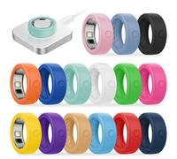 Bougraite 15 Pack Cover Compatible with Oura Ring 5 for Working Out Gym | Ultra-Thin Soft Silicone Anti-Slip Rectangle Texture Protector Case, Support Charging with Cover on, Anti-Scratch Ring Guard