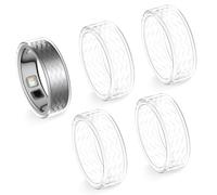 Bougraite 5 Pack Cover Compatible with Oura Ring 5, Ultra-Thin TPU Anti-Slip Wave Texture Protector Case, Support Charging with Cover on, Anti-Scratch Ring Guard for Working Out Gym