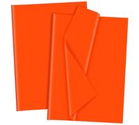 Bouiexye 120 Sheets Orange Tissue Paper Christmas Tissue Paper Bulk Gift Wrapping for DIY Art Craft Floral Birthday Holiday Halloween Party （ 20 x 14.5 inches/51x37cm）