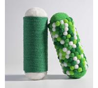 Bouiexye 2 Pieces Handmade Rope Textured Adults Autism Fidgets for Anxiety and Stress Autism Sensory Toys for Autistic Anxious Adults Classroom Educational Tool (Green)