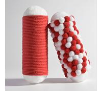 Bouiexye 2 Pieces Handmade Rope Textured Adults Autism Fidgets for Anxiety and Stress Autism Sensory Toys for Autistic Anxious Adults Classroom Educational Tool (Red)