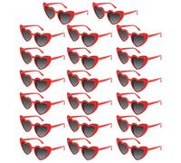 Bouiexye 20 Pack Red Heart Sunglasses Bachelorette Vintage Heart Shaped Glasses for Wedding Bridesmaid Party Favor Accessories