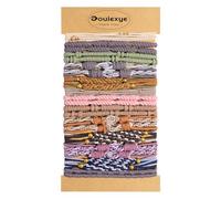 Bouiexye 26 Pcs Boho Hair Ties No Damage Elastic Ponytail Bracelet Hair Ties for Women Girls Thin Thick Hair (Colorful)