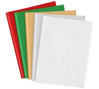 Bouiexye 70 Sheets Christmas Tissue Paper, 20 x 14.5 inches Multicolor Tissue Paper Bulk Gift Wrapping for DIY Art Craft Christmas Party Festival（Red,Green,White,Silver,Gold）