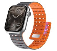 Bouixel Magnetic Strap Compatible with Apple Watch Ultra 2 Straps 49mm 46mm 45mm 44mm 42mm for Men Women, Sport Anti Sweat Breathable Wide Soft Silicone Band for iWatch Ultra Series SE 10 9 8 7 6 5 4