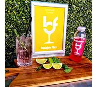 Boujee fizz Rhubarb syrup Natural Flavouring premium Drink 500ml cocktail and Mocktails Mixer