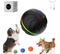Boujee Gravity Ball Dog, Boujee Vibrating Dog Ball, 4-Hour Playtime, Automatic Rolling & Rotating Moving Dogs Toy (Black)