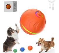 Boujee Gravity Ball Dog, Boujee Vibrating Dog Ball, 4-Hour Playtime, Automatic Rolling & Rotating Moving Dogs Toy (Orange)