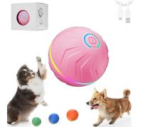Boujee Gravity Ball Dog, Boujee Vibrating Dog Ball, 4-Hour Playtime, Automatic Rolling & Rotating Moving Dogs Toy (Pink)
