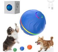 Boujee Gravity Ball Dog, Boujee Vibrating Dog Ball, 4-Hour Playtime, Automatic Rolling & Rotating Moving Dogs Toy (Blue)