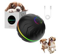 BoujeeFlow - Boujee Gravity Ball, Boujee Gravity Bounce Ball, Interactive Vibrating Balls for Dogs, Self-Rolling and Jumping, 4-Hour Playtime, for Indoor/Outdoor Play (Black)