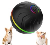 Boujees Gravity Bounce Ball, Smart Dog Jumping Ball, Glowing and Bite-Resistant Vibrating DogBalls,Interactive Dog Toys, Automatic Bouncing and Rotating Balls for Pets (Black,1 PCS)