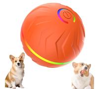 Boujees Gravity Bounce Ball, Smart Dog Jumping Ball, Glowing and Bite-Resistant Vibrating DogBalls,Interactive Dog Toys, Automatic Bouncing and Rotating Balls for Pets (Orange,1 PCS)