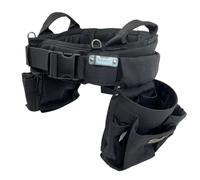BOULDER BAG Professional Electrician's MAX Combo with Comfort Back Support Tool Belt, Quick Release Buckle, Heavy Duty Work Belt, Black, (Large 33-36 Inches), Made in USA