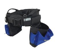 BOULDER BAG Professional Electrician's MAX Combo with Comfort Back Support Tool Belt, Quick Release Buckle, Heavy Duty Work Belt, Blue, (Large 33-36 Inch Waist), Made in USA