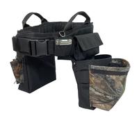 Boulder Bag Ultimate Electrician's MAX Combo with Comfort Back Support Tool Belt, Quick Release Buckle, Heavy Duty Tool Belt, Camo - Backwoods, (Medium 28-32 Inch Waist), Made in USA