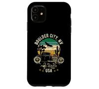 Boulder City Nev USA Hotrod Retro Desert Sunset Style Design Case for iPhone 11