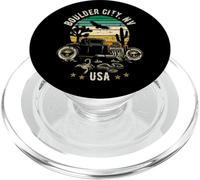 Boulder City Nev USA Hotrod Retro Desert Sunset Style Design PopSockets PopGrip for MagSafe