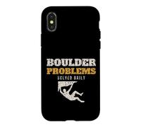 Boulder Problems Solved Daily Funny Climber Bouldering Case for iPhone X/XS