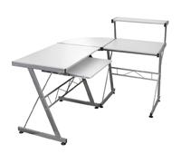 boulder wooden corner computer desk in white