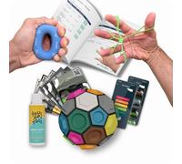 BOULDERBALL POWER Training Set for Finger, Hand & Forearm Strength, Anti-Tennis Elbow & Prevention, in oulderball, Grip Ring, Extender Band & Training Plan, For Climbers, Athletes & Everyday Use