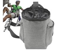 Bouldering Chalk Bag, Chalk Storage Organizer, Drawstring Closure Pouch 7.09x3.94x3.94 inches, Zippered Pocket for, Adjustable Waist Belt, for Climbing Weight Lifting
