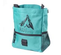 Bouldering Chalk Big Bucket by Madu Climb Large Self-Standing Chalk Bag with Magnetic Closure, Fleece Lining - Turquoise Edition