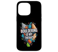 Bouldering Is My Therapy Climber Rock Climbing Design Case for iPhone 14 Pro Max